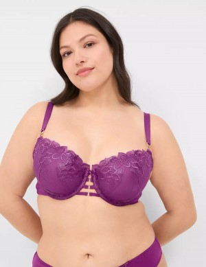 Lane Bryant Boost Women Balconette Bra Purple | NKZ4652LF