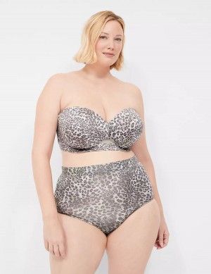 Lane Bryant Comfort Bliss High-Waist Women Briefs Brown Black White | ISL3122XN