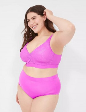 Lane Bryant Comfort Bliss Lightly Lined No-Wire Women Bralettes Light Purple | BSO268SC