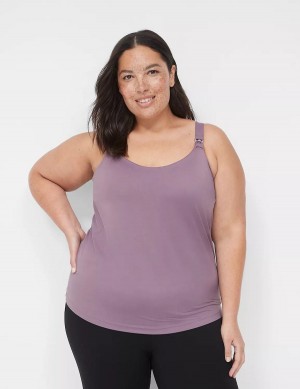 Lane Bryant Comfort Bliss Nursing Cami Women Bralettes Purple | DXT3327EV