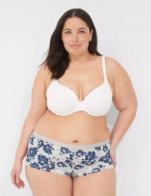 Lane Bryant Cotton Boyshort Women Briefs Blue Grey | QFJ2048EP