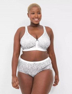 Lane Bryant Cotton Full Women Briefs White | AZB2858PY