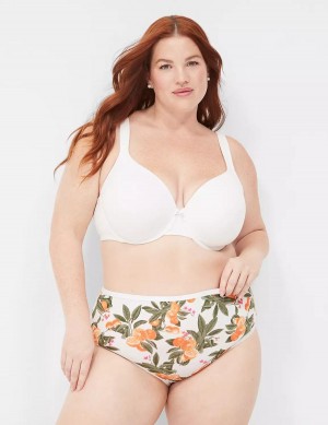 Lane Bryant Cotton High-Leg Women Briefs Yellow White | UCL7460BA