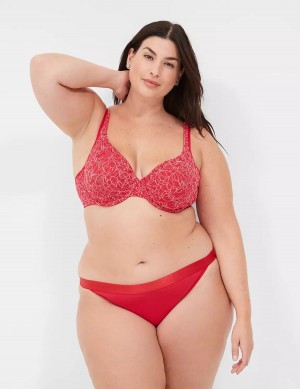 Lane Bryant Demi with Lace Women Unlined Bra Red | WGN6898TE