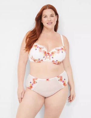 Lane Bryant Digital Print Lace Women Briefs White | VUP726XC