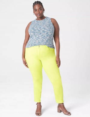 Lane Bryant Fitted Crop Crew-Neck Women Tank Top Light Turquoise | WLG4918VH