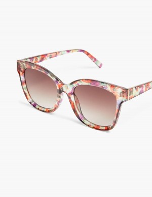 Lane Bryant Floral Cateye Women Sunglasses Pink Multicolor | QZN230CZ