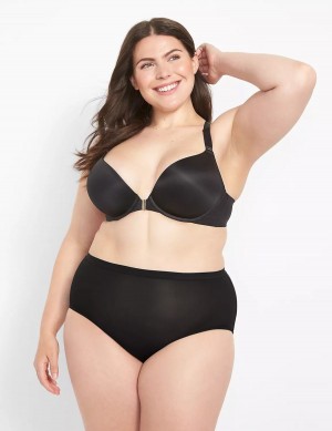 Lane Bryant Front-Close Boost Plunge Women Bralettes Black | GZK787TO