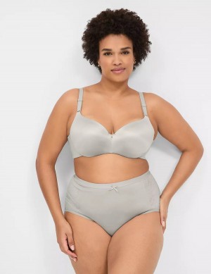 Lane Bryant Invisible Backsmoother Lightly Lined Women Balconette Bra Silver | PAG9749RJ