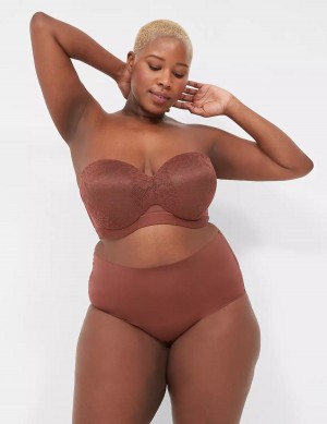 Lane Bryant Invisible Edge Full Women Briefs Chocolate | EYW8239HW