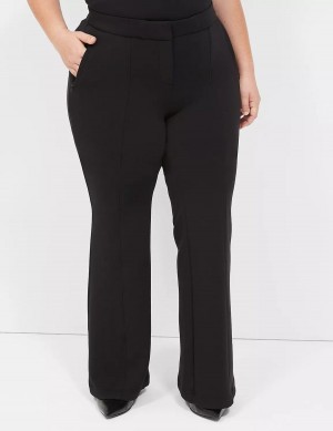 Lane Bryant Journey Knit Flare Women Pants Black | DXI5732XL