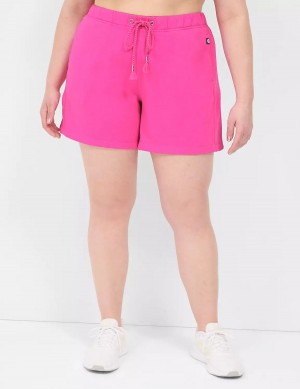 Lane Bryant LIVI French Terry Women Shorts Pink | NDG7380AB