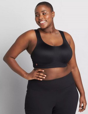 Lane Bryant LIVI High-Impact Wicking Underwire Women Sports Bra Black | JKP867QD