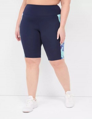 Lane Bryant LIVI High-Rise Recycled LIVI Soft Knee Women Shorts Dark Blue | PQM3617FF