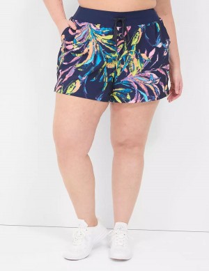 Lane Bryant LIVI Stretch Woven Women Shorts Navy Multicolor | HXE4137FE