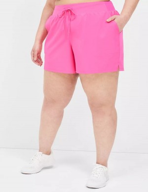 Lane Bryant LIVI Stretch Woven Women Shorts Light Pink | KQA833ZN