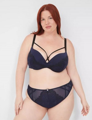 Lane Bryant Lace Max Boost Plunge Women Bralettes Blue | ATT8370CD