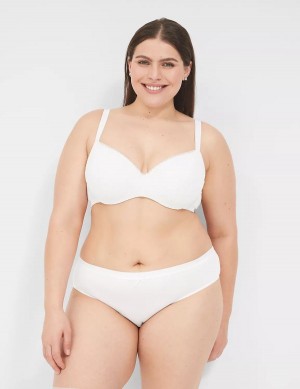 Lane Bryant Lightly Lined With Lace Women Balconette Bra White | LCN985NU