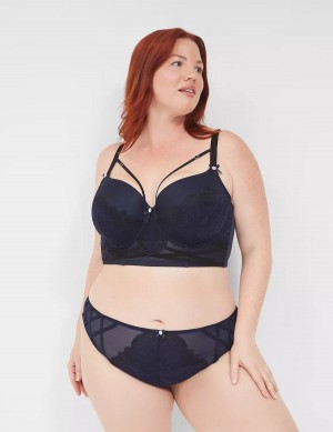 Lane Bryant Longline Boost Women Balconette Bra Blue | JFT698TD