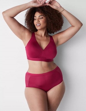 Lane Bryant No-Show Full with Lace Women Briefs Red | YVU7256JH