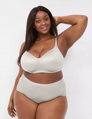 Lane Bryant No-Show Full with Lace Women Briefs White | SGG6298OU