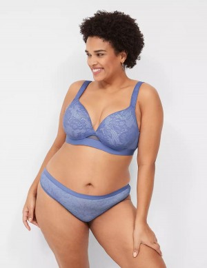 Lane Bryant No-Show Women Thong Panty Blue | RPE2497DH