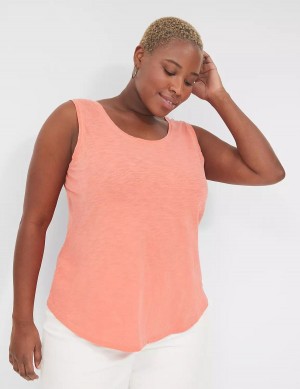 Lane Bryant Scoop-Neck Women Tank Top Coral | WTE8810JP