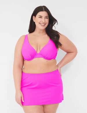 Lane Bryant Side Slit Swim Women Skirts Pink | KTO466WL