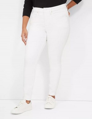 Lane Bryant Signature Fit White Skinny Women Jeans White | HVE8535ZC