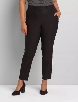 Lane Bryant Slim Ankle 4-Season Women Pants Black | GWT8660UX