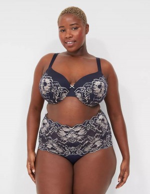 Lane Bryant Smooth Lightly Lined Full Coverage With Lace Women Bralettes Blue | WHT9533UI