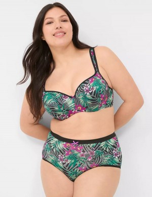 Lane Bryant Smooth Lightly Lined Women Balconette Bra Green Multicolor | PTI9410DL