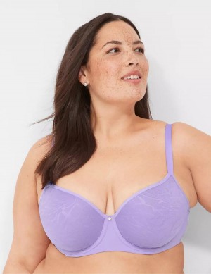 Lane Bryant Spacer Lightly Lined Women Balconette Bra Purple | OXL3088AL