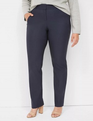 Lane Bryant Straight Leg 4-Season Women Pants Blue | GPH105ZO