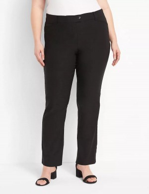 Lane Bryant Straight Leg 4-Season Women Pants Black | GKL4761GN