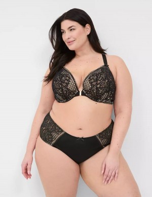 Lane Bryant Strappy-Back Brief Women Briefs Black | DSF4532TK