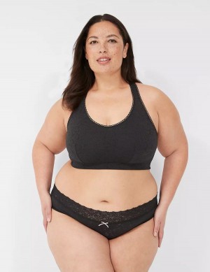 Lane Bryant Stretch Lace Women Bralettes Black | IZT7587PD