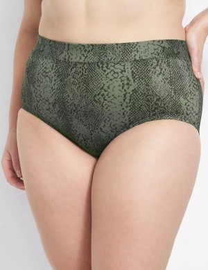 Lane Bryant Swim Women Briefs Dark Green | DQY1848VL