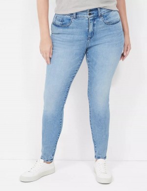 Lane Bryant Tighter Tummy High-Rise Skinny Women Jeans Light Blue | KSL4476UN