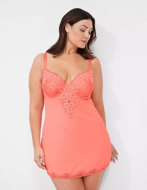 Lane Bryant Underwire Lace Slip Women Dress Pink | PXM5521JW