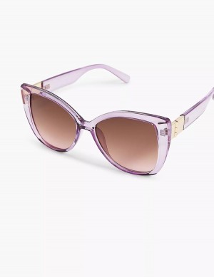 Lane Bryant Violet Cateye Women Sunglasses Purple | LVG7228GW