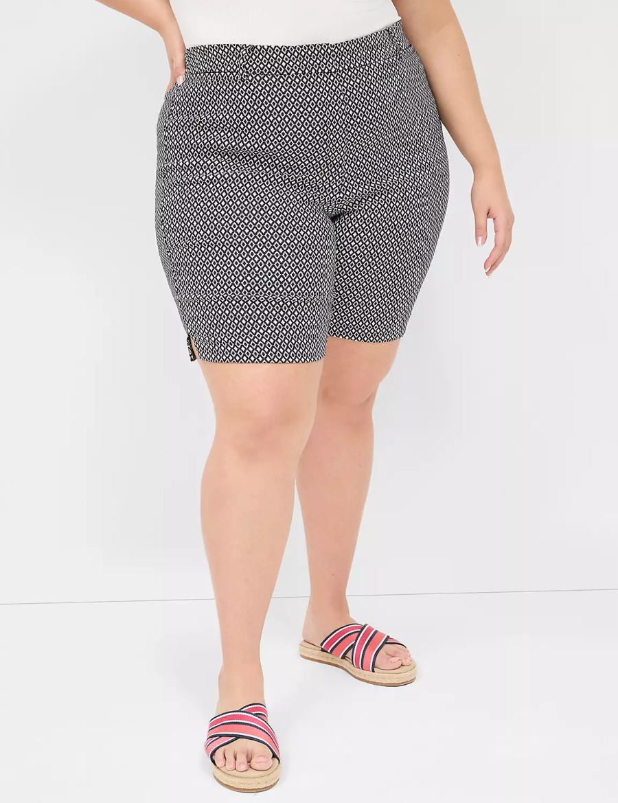 Lane Bryant 4-Season Bermuda Women Shorts Navy | ITZ163IQ