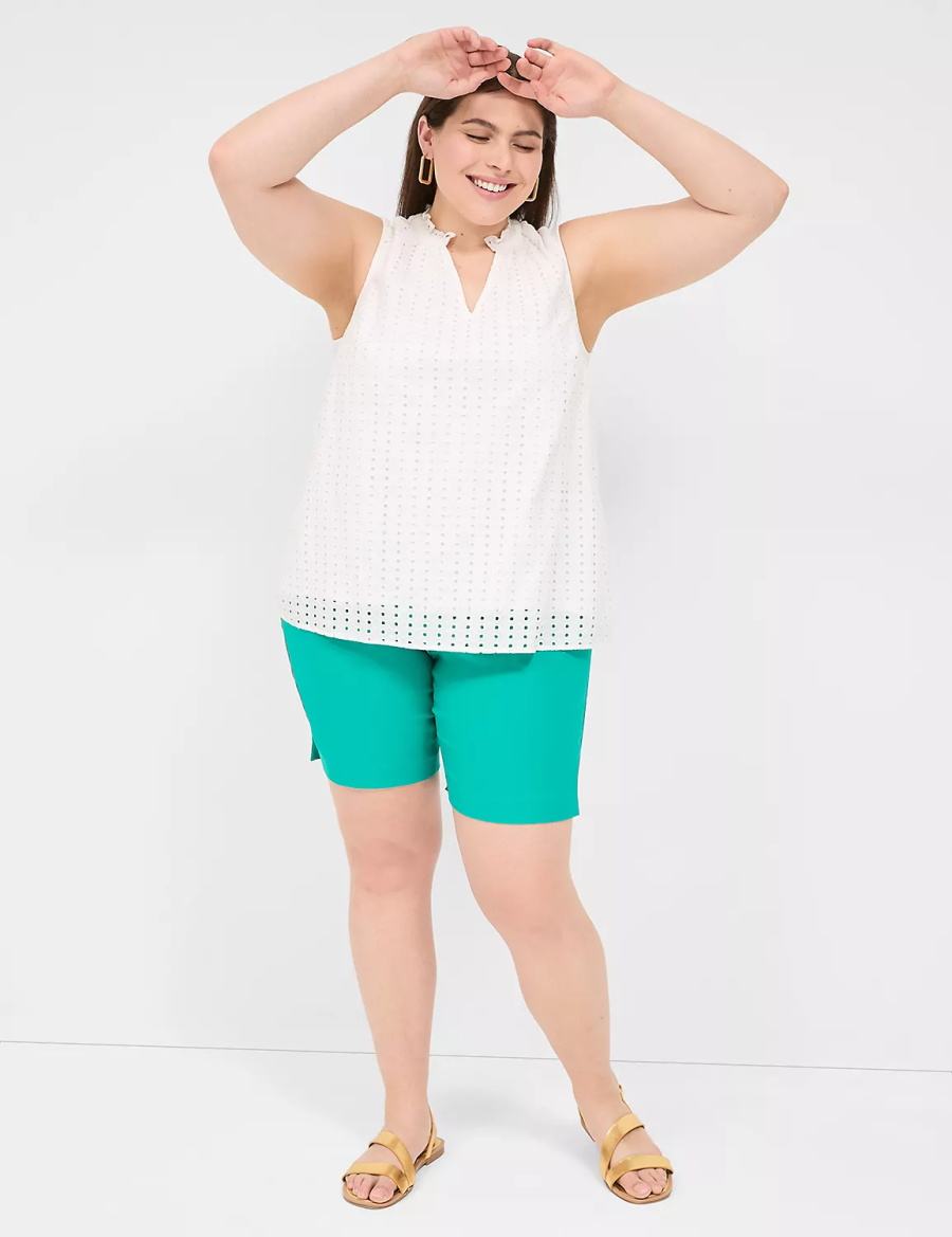 Lane Bryant 4-Season Bermuda Women Shorts Light Turquoise | HFD82100AP