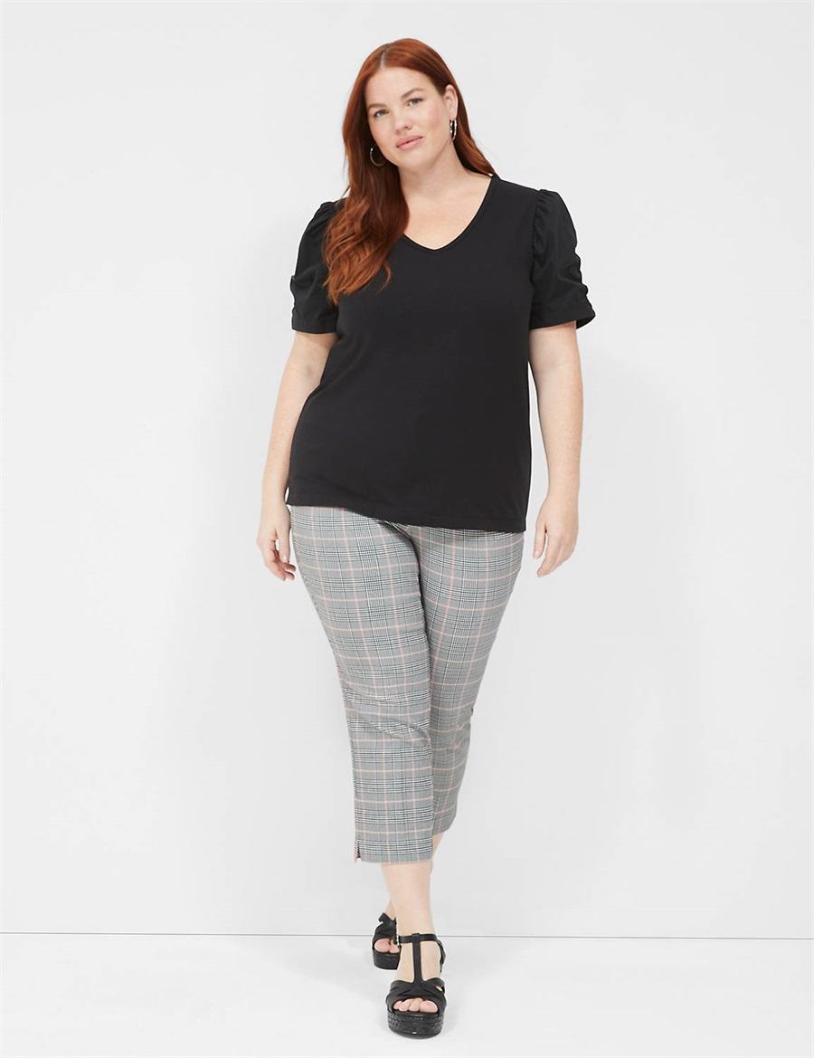 Lane Bryant 4-Season Slim Capri Women Pants Black | SZI8158PG