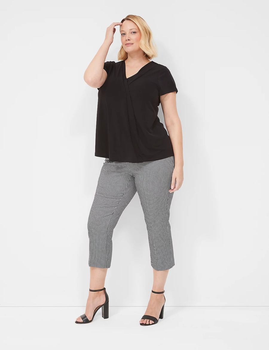 Lane Bryant 4-Season Slim Capri Women Pants Black | GVR6133IB