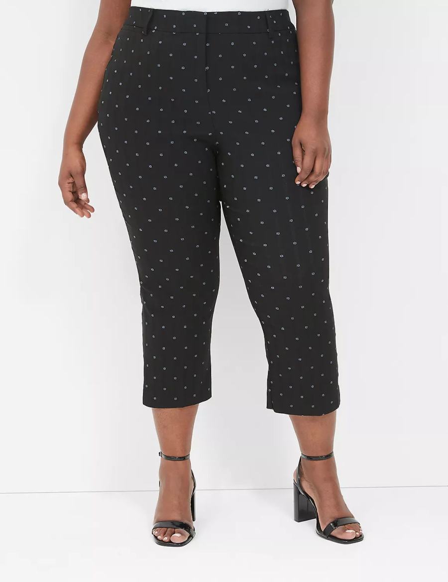 Lane Bryant 4-Season Slim Capri Women Pants Black | ZXS3312CZ