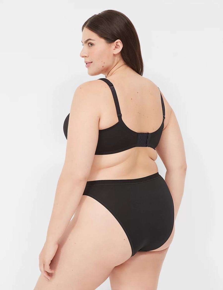 Lane Bryant Boost Plunge Women Bralettes Black | DEF1545HG