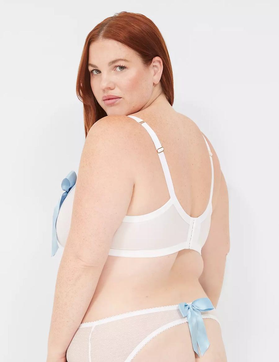 Lane Bryant Bow-Back Sheer Women Briefs White | UIT7259AM