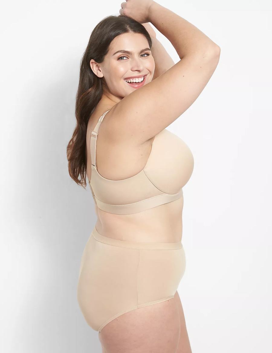 Lane Bryant Comfort Bliss Lightly Lined Full Coverage Women Bralettes Beige | RXJ4363KI