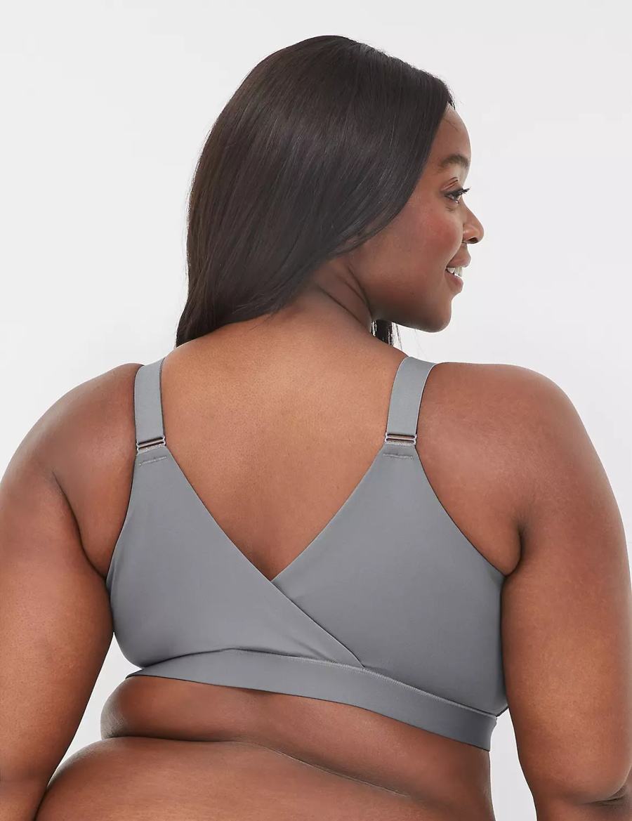 Lane Bryant Comfort Bliss No-Wire Lounge Women Bralettes Dark Grey | TOZ5866WW